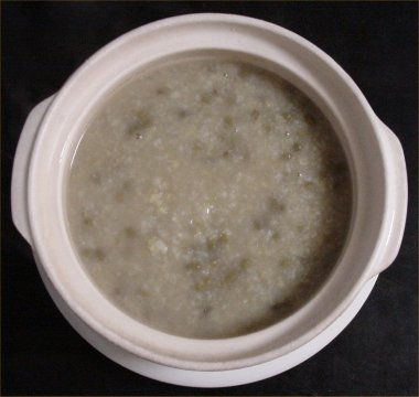 [ Porridge of mung beans and onion ]