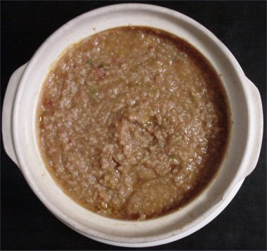 [ Porrdige of salsa taste containing barnyard millet ]